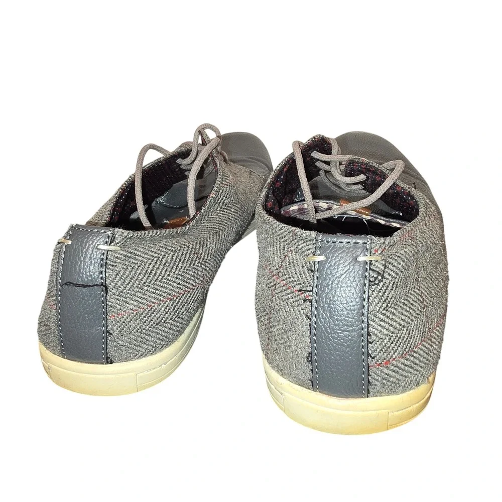 Gray Leather Dress Shoes Casual Lace Up‎ Oxford Style Comfort Mens 10